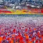 Field of poppies painting