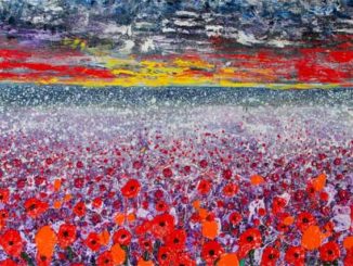Field of poppies painting