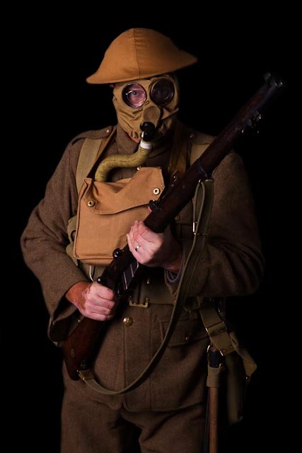 WW1 Soldier in gas mask