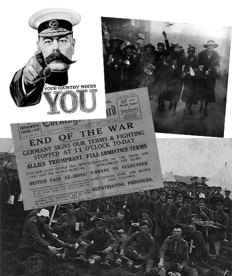 War time image montage