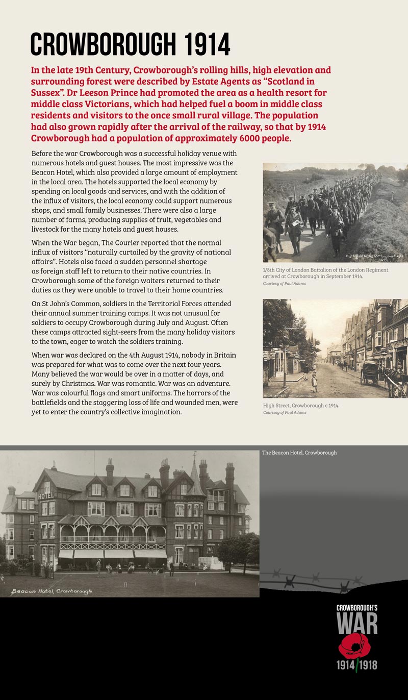 Crowborough's War Exhibition Panel